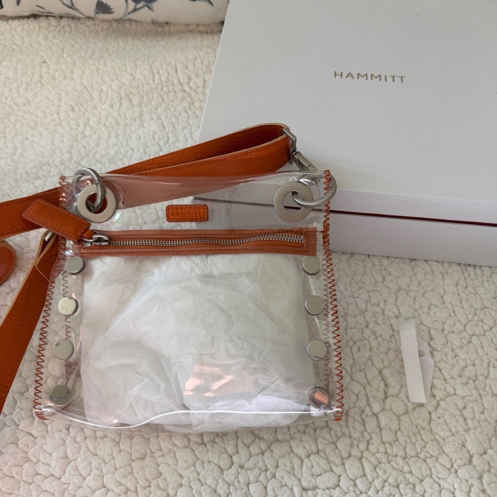 Hammitt Small Clear Bag Orange Trim